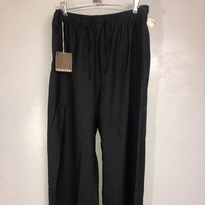 ESKANDAR BLACK Wool  Trousers Drawstring size 3